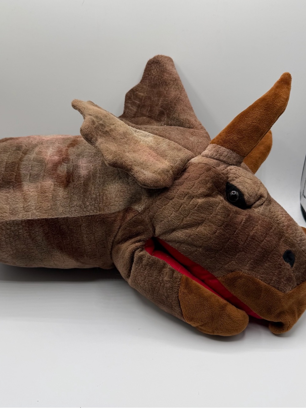 The Puppet Company Triceratops Dinosaur Hand Puppet Plush PC004803 17”